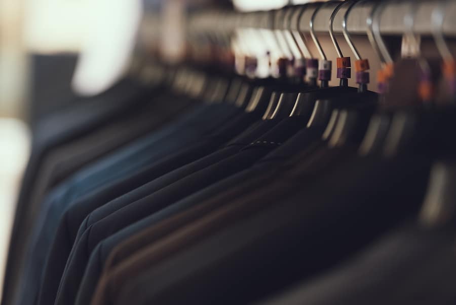 suits on rack